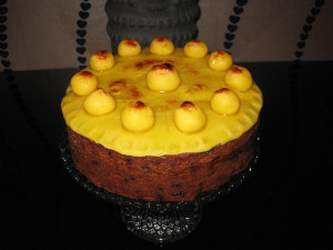 Simnel Cake, named for Lambert Simnel, Easter Day speciality made with love by my dearest friend John Dalton - cake-maker by royal appointment....